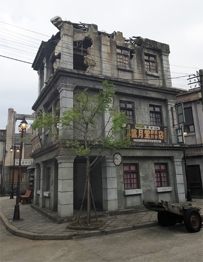 1950s film set - ruined building